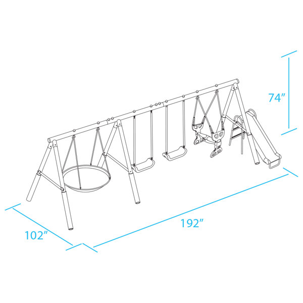 All star playground swing 2024 set